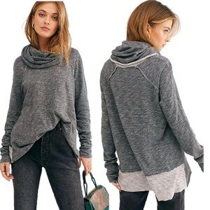 free people beach cocoon cowl neck pullover